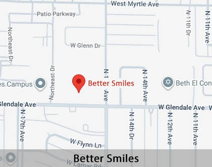 Map image for Options for Replacing Missing Teeth in Phoenix, AZ